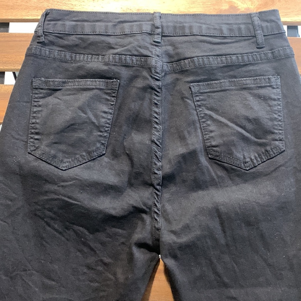 NWOT raw hem black jeans no brand size Medium - Picture 3 of 3